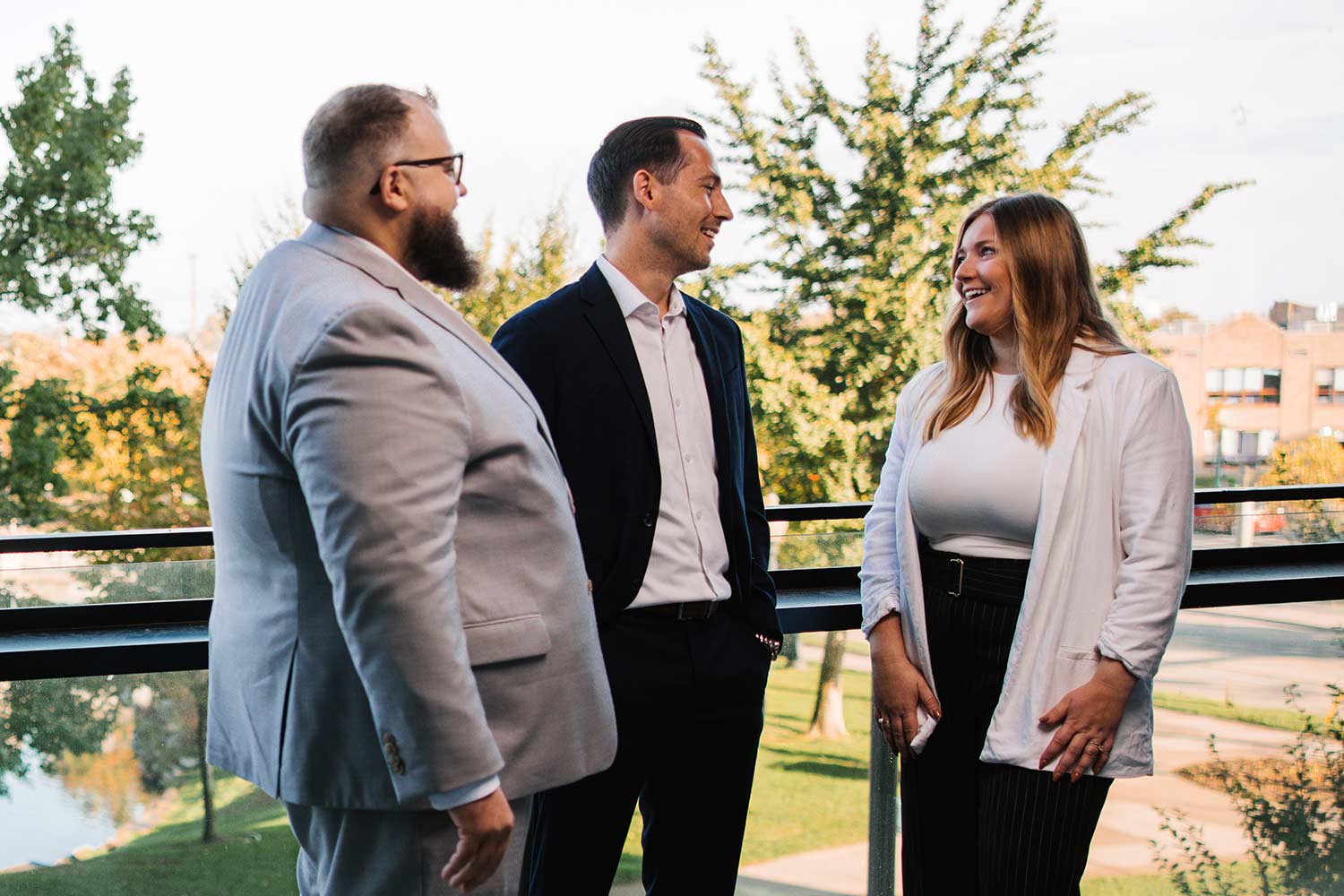 Spencer, Alisha, and Elijah having a conversation